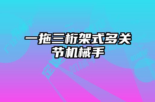 一拖三桁架式多關節(jié)機械手