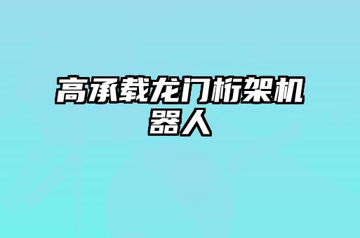 高承載龍門桁架機器人