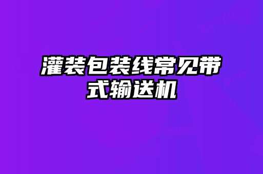 灌裝包裝線常見(jiàn)帶式輸送機(jī)