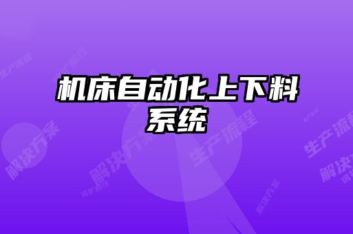 機(jī)床自動化上下料系統(tǒng)