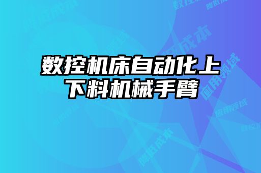 數(shù)控機床自動化上下料機械手臂