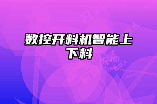 數控開料機智能上下料