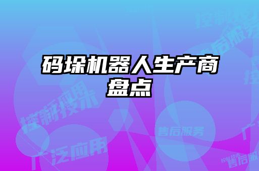 碼垛機(jī)器人生產(chǎn)商盤點