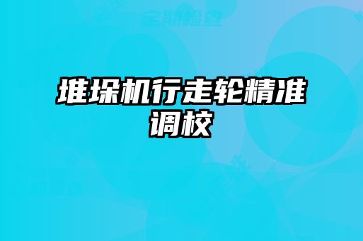 堆垛機(jī)行走輪精準(zhǔn)調(diào)校