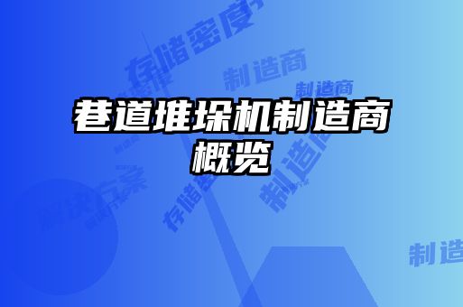 巷道堆垛機制造商概覽