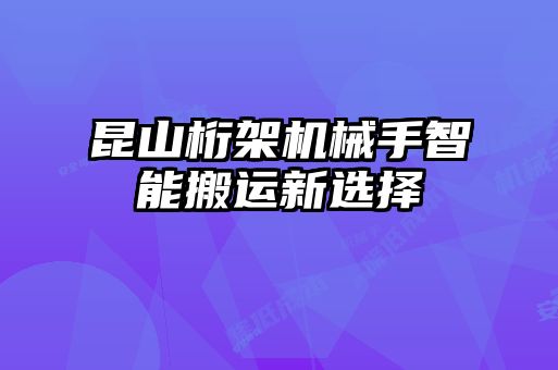 昆山桁架機(jī)械手智能搬運(yùn)新選擇