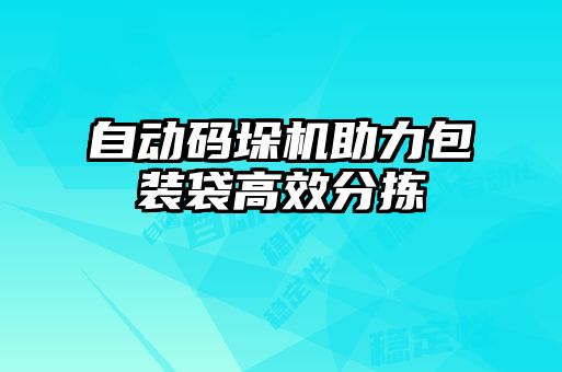 自動碼垛機(jī)助力包裝袋高效分揀