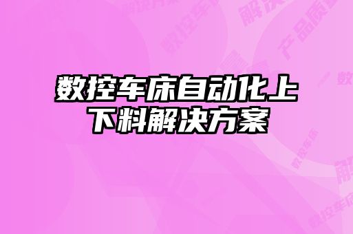 數(shù)控車床自動化上下料解決方案