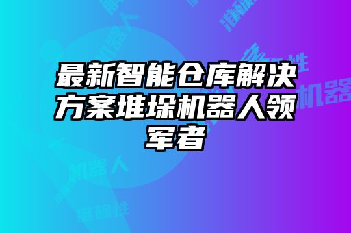 最新智能倉(cāng)庫(kù)解決方案堆垛機(jī)器人領(lǐng)軍者