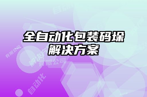 全自動化包裝碼垛解決方案