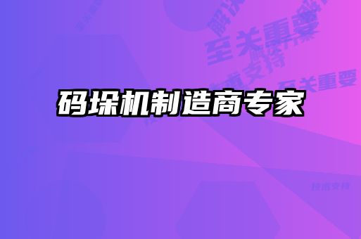 碼垛機(jī)制造商專家