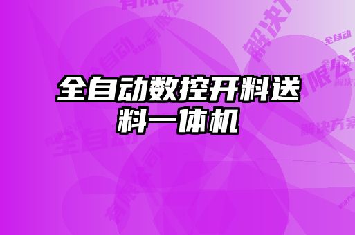 全自動數(shù)控開料送料一體機