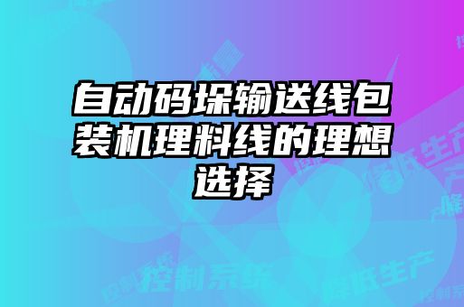 自動(dòng)碼垛輸送線包裝機(jī)理料線的理想選擇