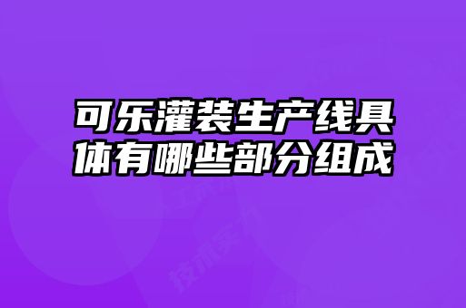 可樂(lè)灌裝生產(chǎn)線具體有哪些部分組成