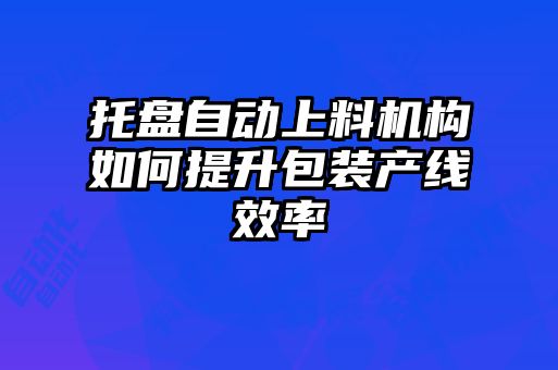 托盤自動上料機構如何提升包裝產(chǎn)線效率