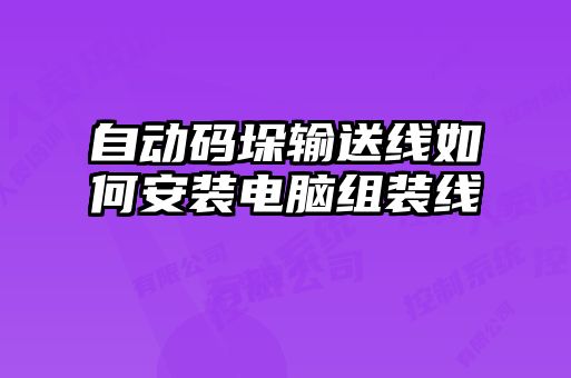 自動碼垛輸送線如何安裝電腦組裝線