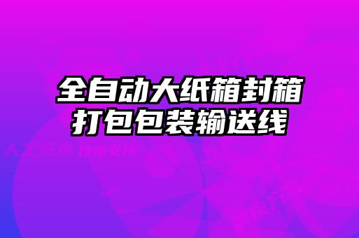 全自動大紙箱封箱打包包裝輸送線