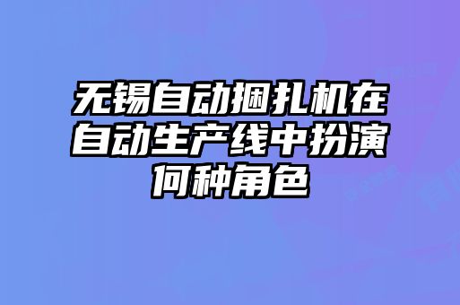 無(wú)錫自動(dòng)捆扎機(jī)在自動(dòng)生產(chǎn)線中扮演何種角色