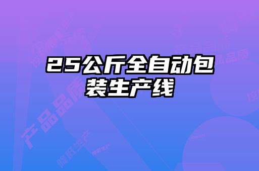 25公斤全自動(dòng)包裝生產(chǎn)線