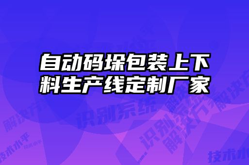 自動碼垛包裝上下料生產(chǎn)線定制廠家