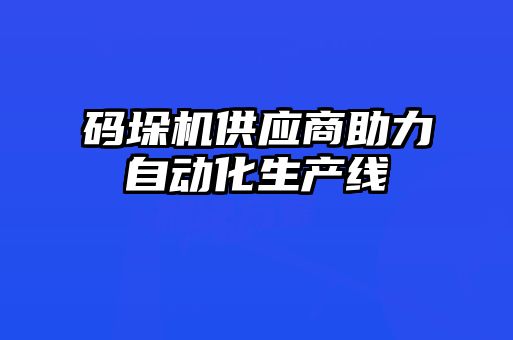 碼垛機供應商助力自動化生產線