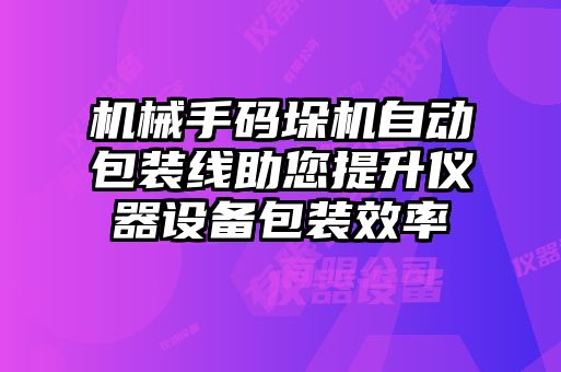 機械手碼垛機自動包裝線助您提升儀器設(shè)備包裝效率