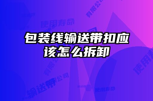 包裝線(xiàn)輸送帶扣應(yīng)該怎么拆卸