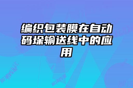 編織包裝膜在自動碼垛輸送線中的應(yīng)用