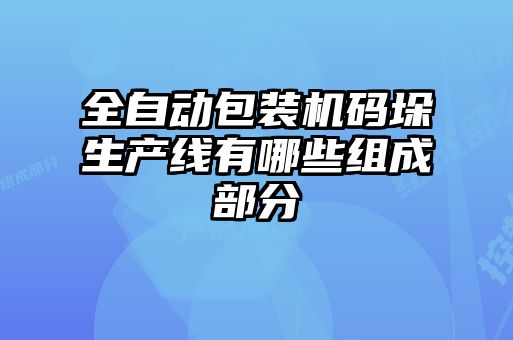 全自動(dòng)包裝機(jī)碼垛生產(chǎn)線有哪些組成部分