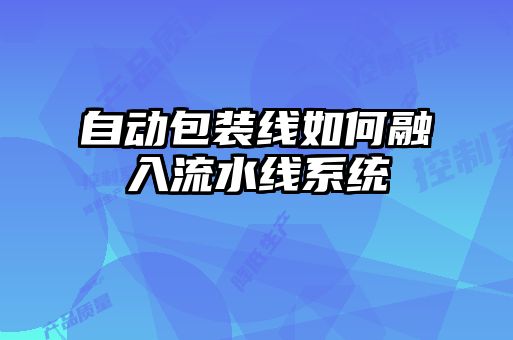 自動包裝線如何融入流水線系統(tǒng)