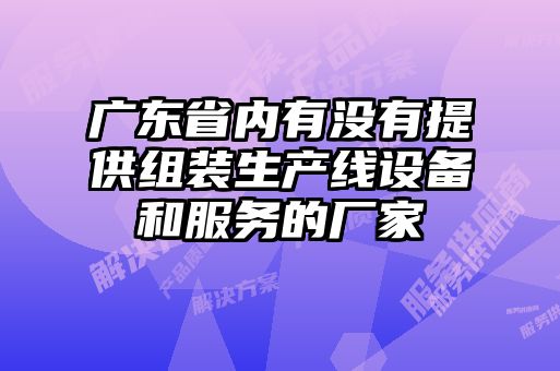 廣東省內(nèi)有沒有提供組裝生產(chǎn)線設備和服務的廠家