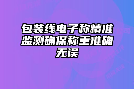 包裝線(xiàn)電子稱(chēng)精準(zhǔn)監(jiān)測(cè)確保稱(chēng)重準(zhǔn)確無(wú)誤