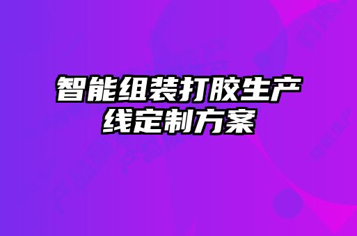 智能組裝打膠生產線定制方案