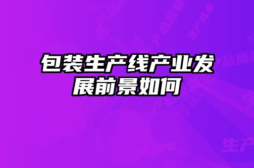 包裝生產線產業(yè)發(fā)展前景如何
