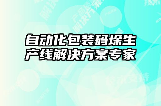 自動化包裝碼垛生產(chǎn)線解決方案專家